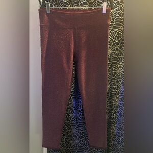 Aerie Sparkly maroon Leggings